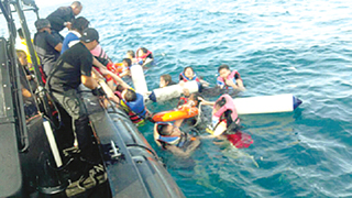 Tourists among 22 spared watery death